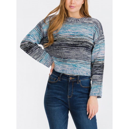 MULTI-COLOR CROPPED SWEATER