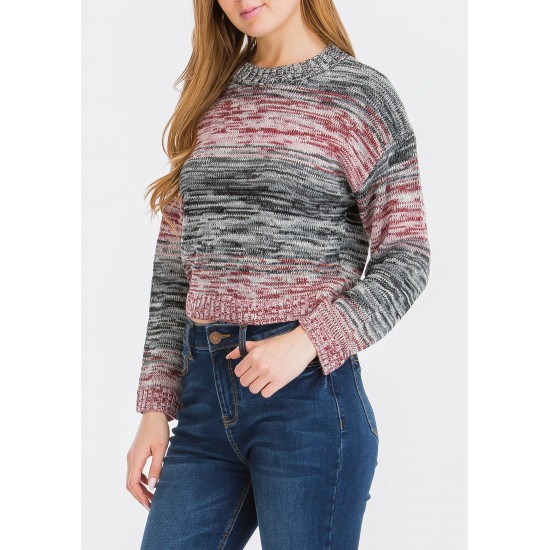 MULTI-COLOR CROPPED SWEATER